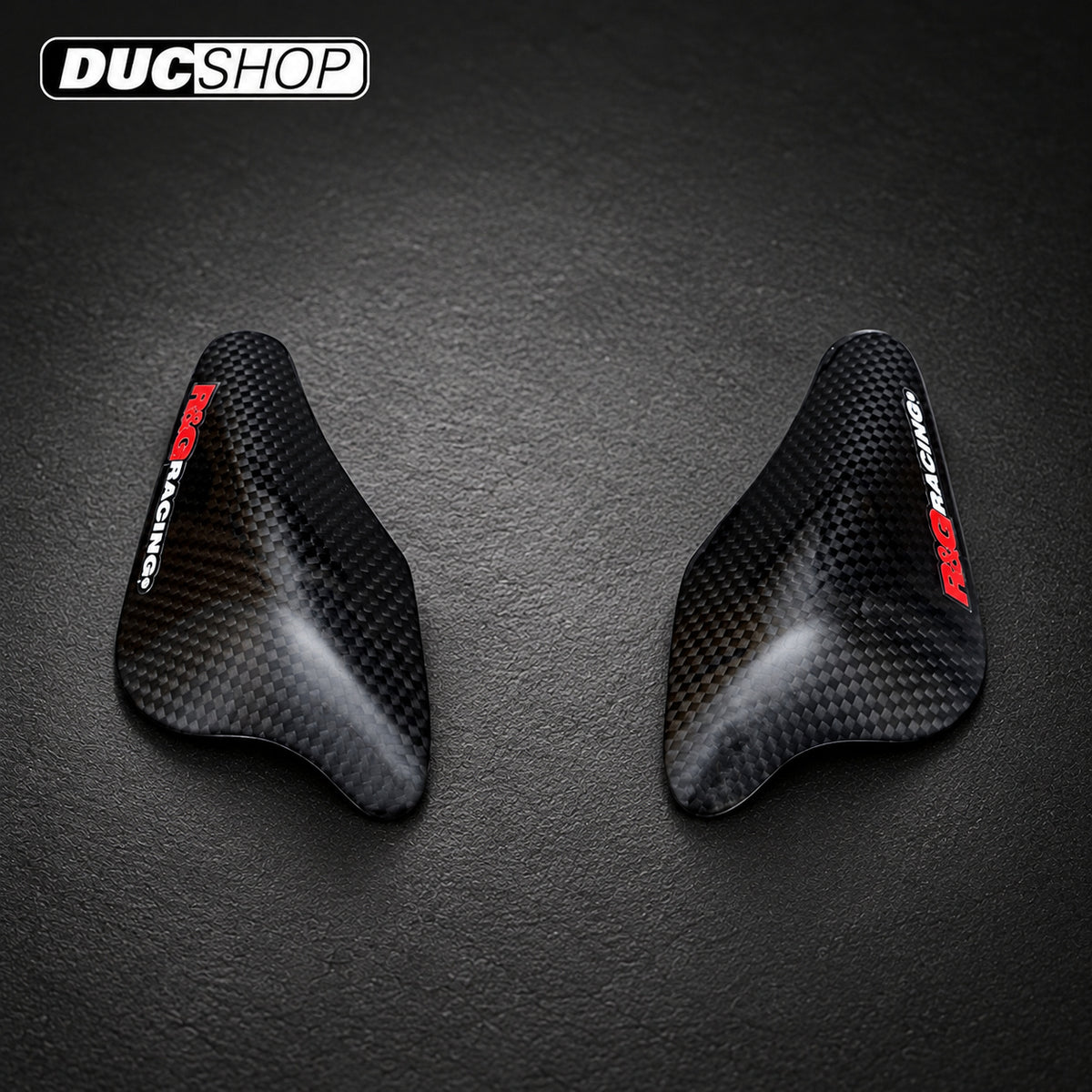 R&G Racing Tank Sliders (Gloss Finish) for the Triumph Daytona 675 '13-'19 / Street Triple R '13-'16 / Street Triple 765/R/S/RS '17-'22 / Street Triple RX '07-'16 / Daytona 765 '13-'22 / Moto 2 '03-'21 | Tank & Tail Sliders | ducshop.com