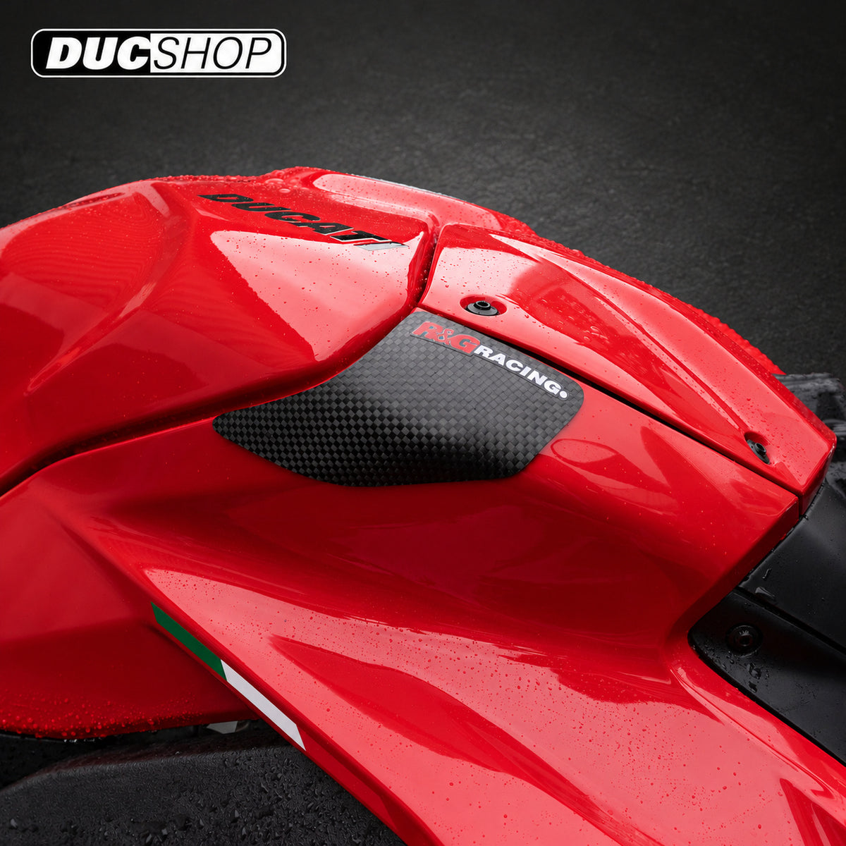 R&G Racing Tank Sliders (matt finish) for Ducati Panigale V4 / S (2022+) R / SP (2023+) | Tank & Tail Sliders | ducshop.com