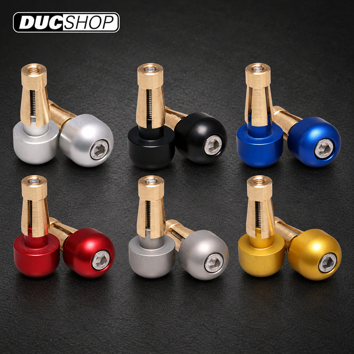 Oberon Small Aluminum Weighted Bar Ends (7/8in / 22mm bar) | Bar End Protection | ducshop.com