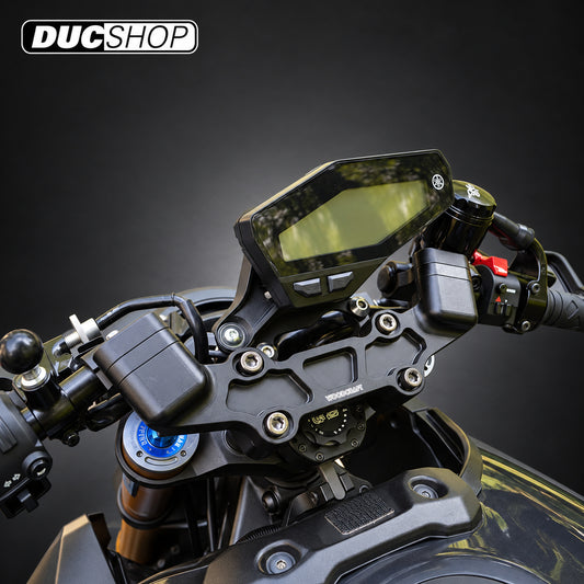 WOODCRAFT Yamaha FZ-09 (MT09) (14-17) / XSR900 (16-21) Clipon Riser Adapter Plate Kit W/ Bars | DucShop