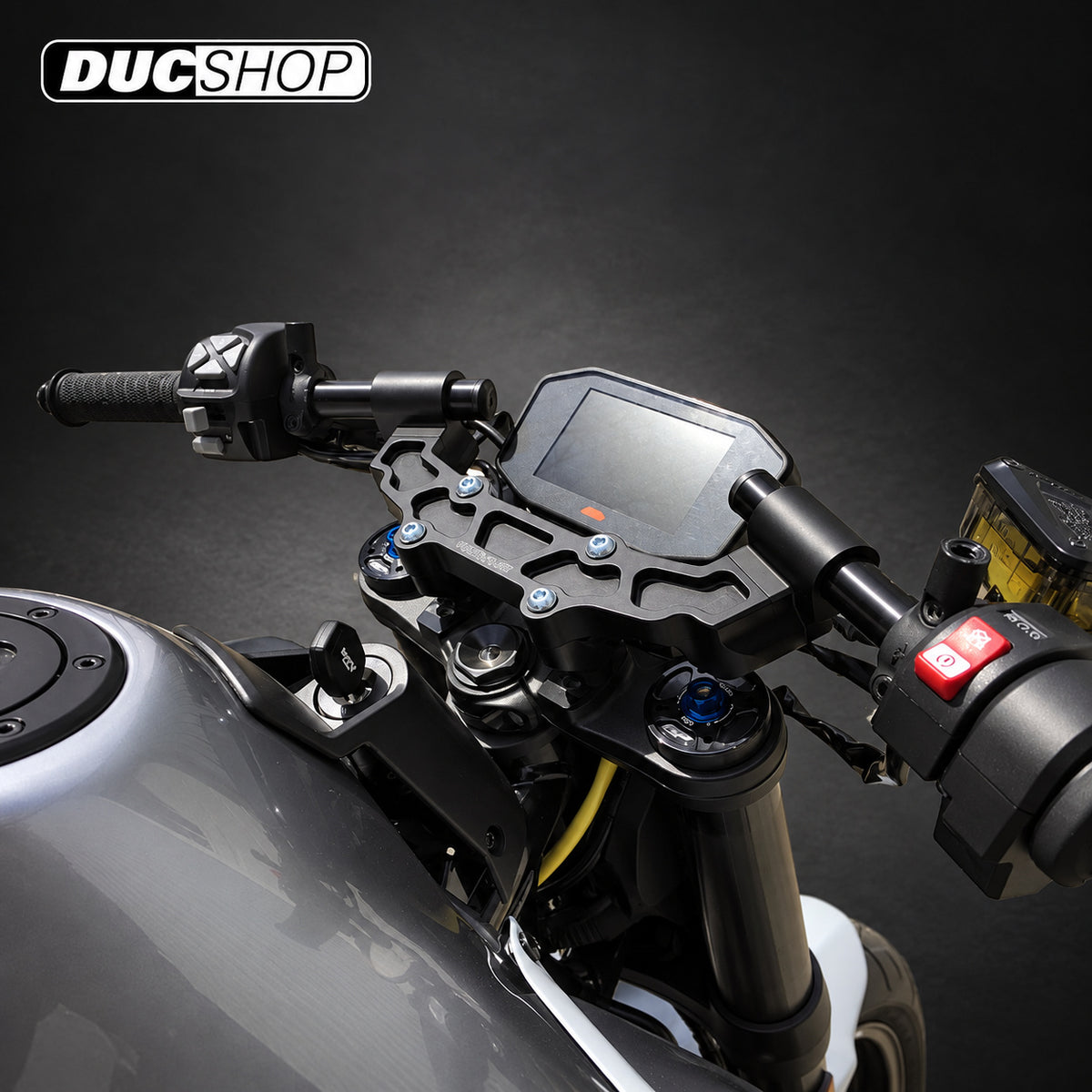 WOODCRAFT KTM 790 / 890 Duke R Clipon Riser Adapter Plate Kit W/ Bars | DucShop