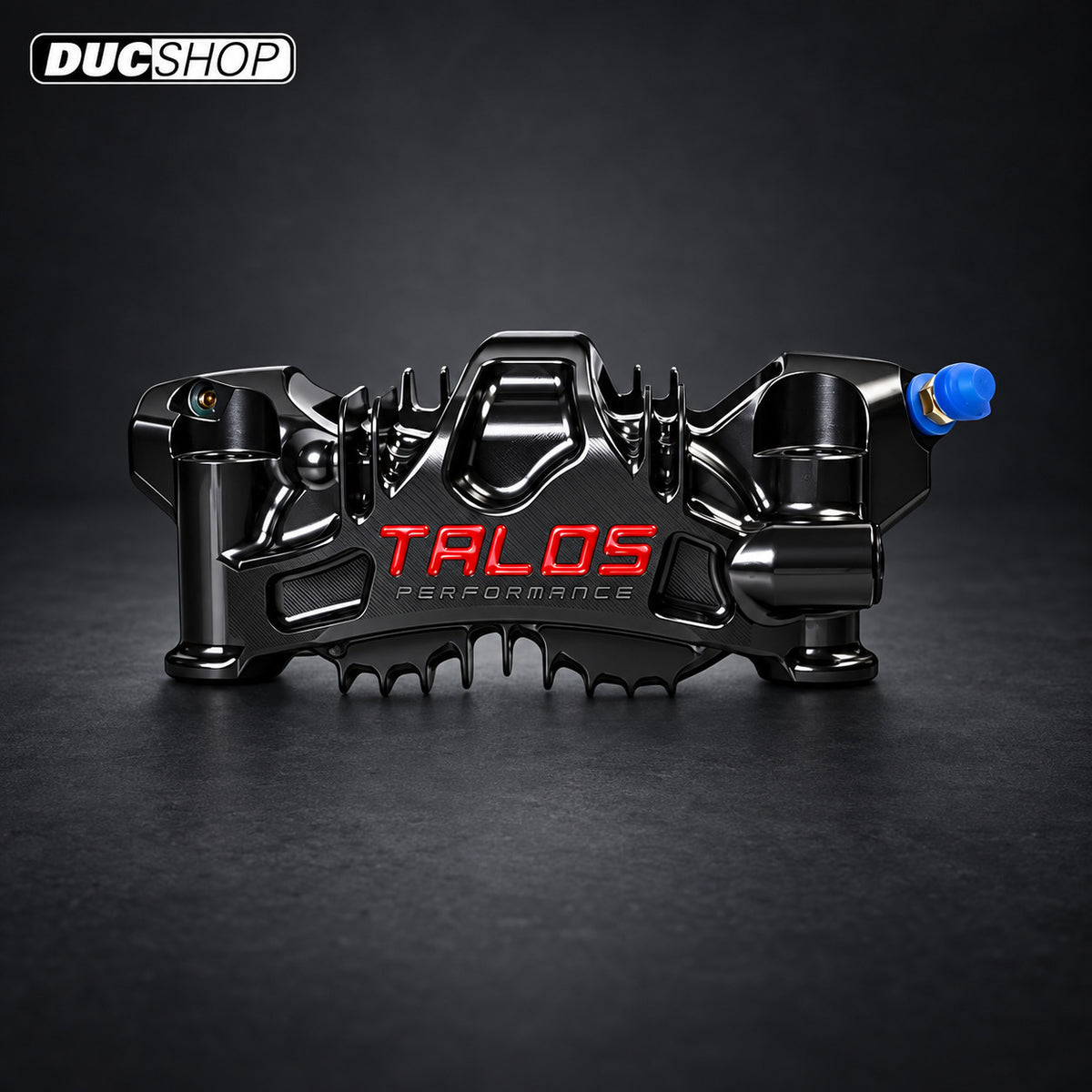 Talos X82 High-Performance Monoblock Motorcycle Brake Caliper Braking System - DLC (Black Chrome) - DucShop