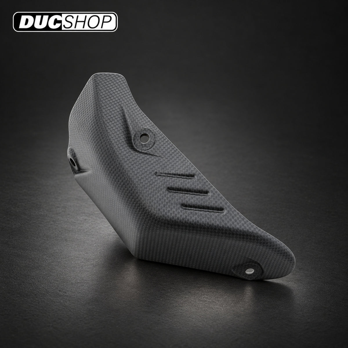 CNC Racing Carbon-Fiber Rear Exhaust Guard — Hypermotard 698 — representative product view; see selected configuration and listing contents | Exhaust Accessories | ducshop.com