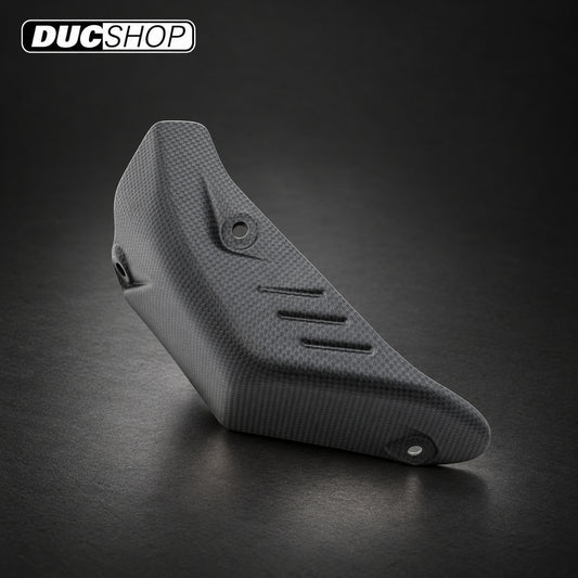 CNC Racing Carbon-Fiber Rear Exhaust Guard — Hypermotard 698 — representative product view; see selected configuration and listing contents | Exhaust Accessories | ducshop.com