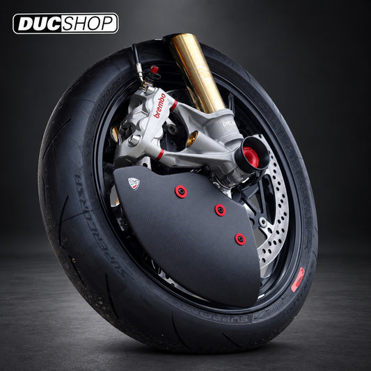 CNC Racing Carbon Fiber GP EVO Front Rotor Cooling Ducts For Ducati Panigale V4 S/R & Streetfighter V4 S (2025+) - and all other special editions - Matte / Red - DucShop