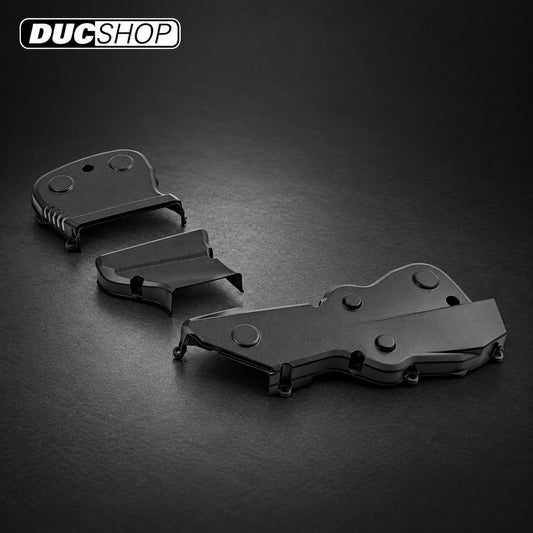 CNC Racing Carbon Fiber Belt Covers For Ducati Hypermotard and Hyperstrada 821 / 939 — matte carbon-fiber timing-belt covers | Belt Covers | ducshop.com