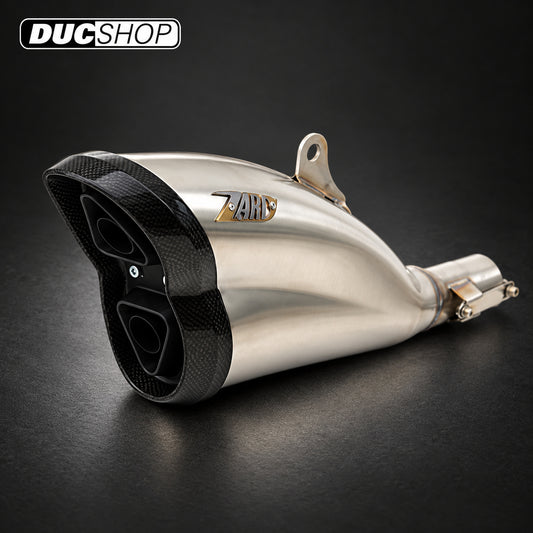 Zard Black / Carbon Racing Slip-On — Ducati Diavel — representative product view; see selected configuration and listing contents | Exhausts | ducshop.com