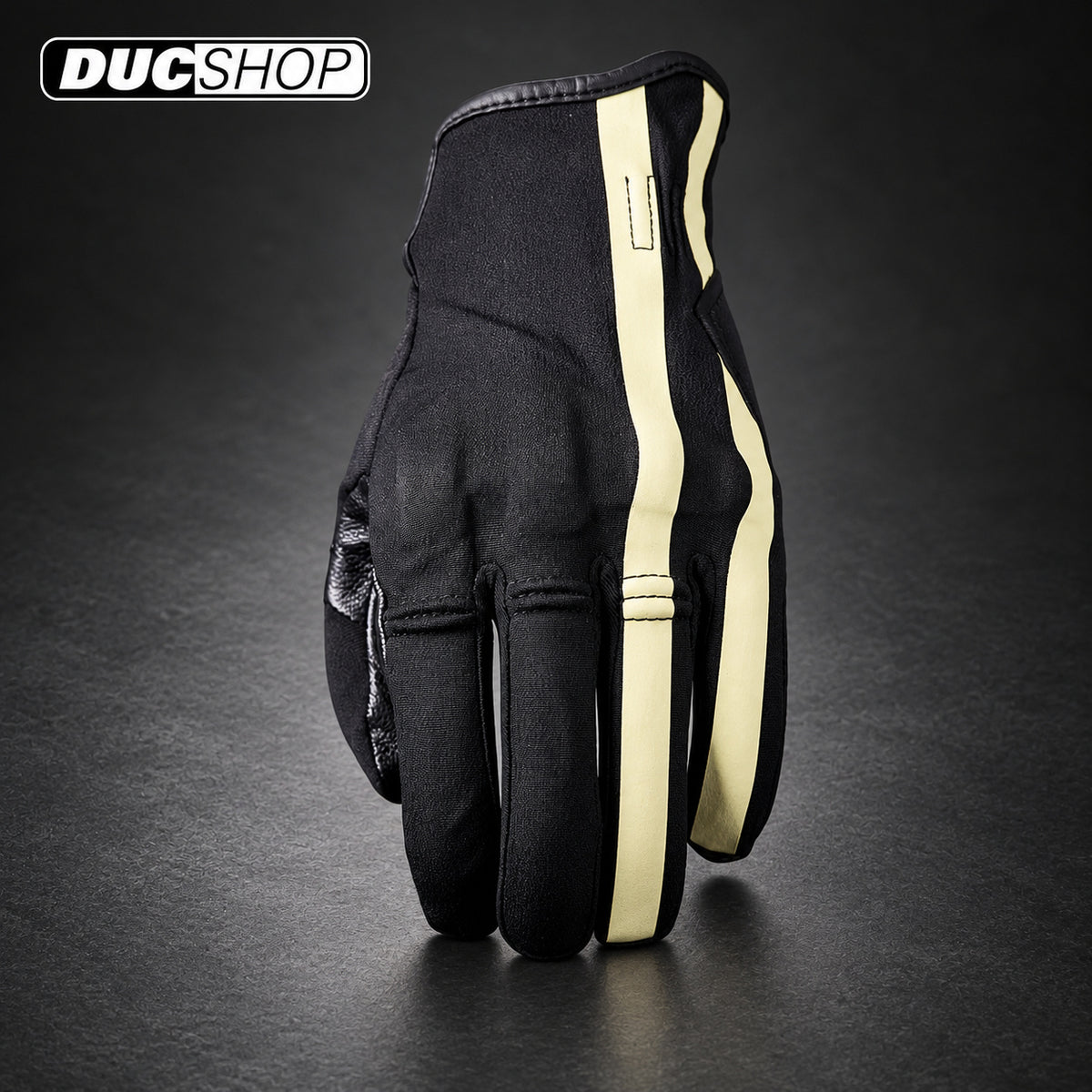 FIVE FLOW - STRIPES BLACK/BEIGE | Short Gloves | ducshop.com