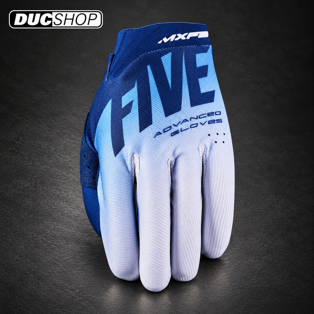 FIVE MXF2 EVO - SPLIT NAVY/WHITE/BLUE | Off Road Gloves | ducshop.com