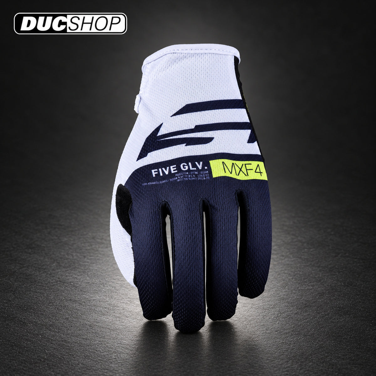 FIVE MXF4 - CORE White/Navy/Fluo Yellow | Off Road Gloves | ducshop.com