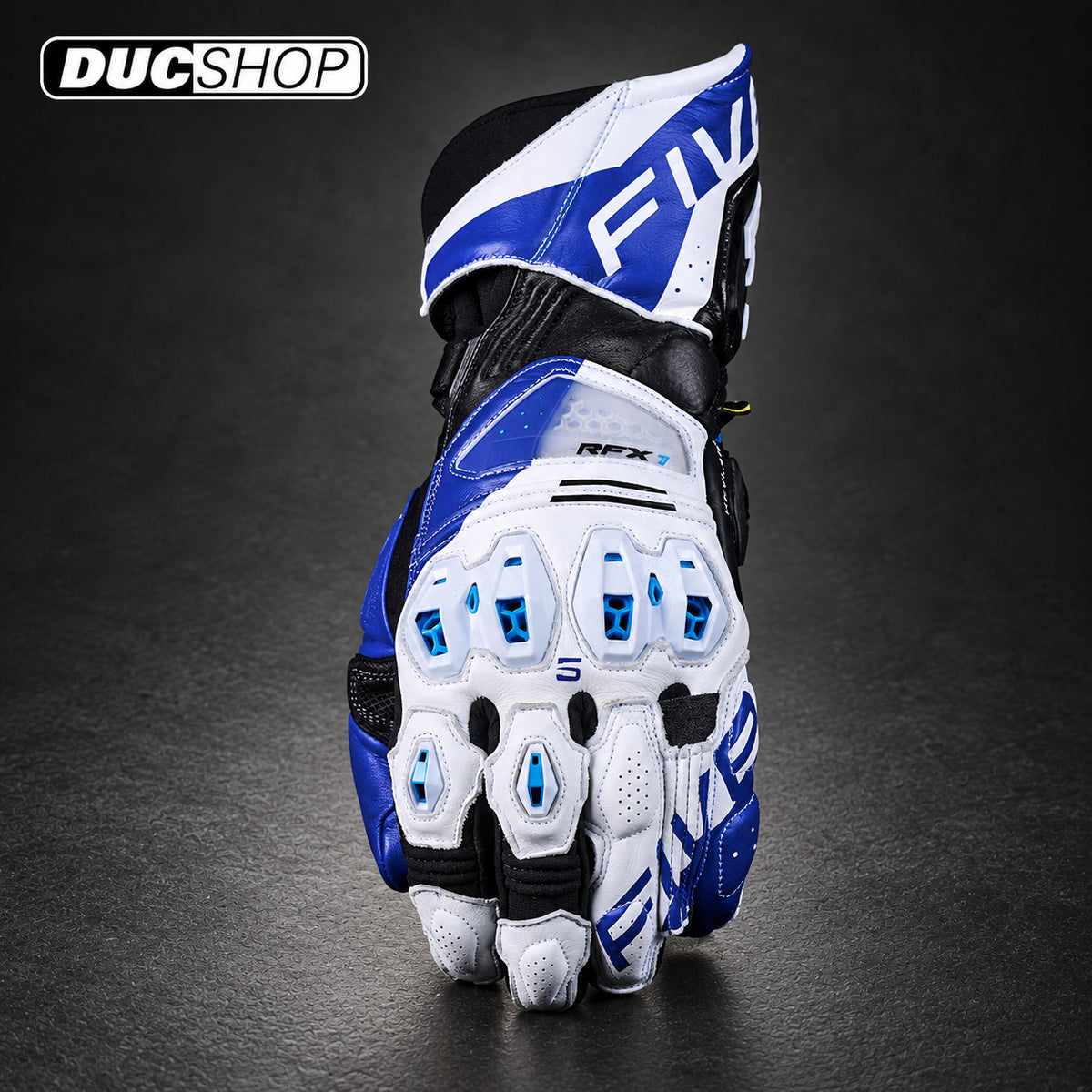 FIVE RFX1 EVO - WHITE/BLUE | Racing Gloves | ducshop.com
