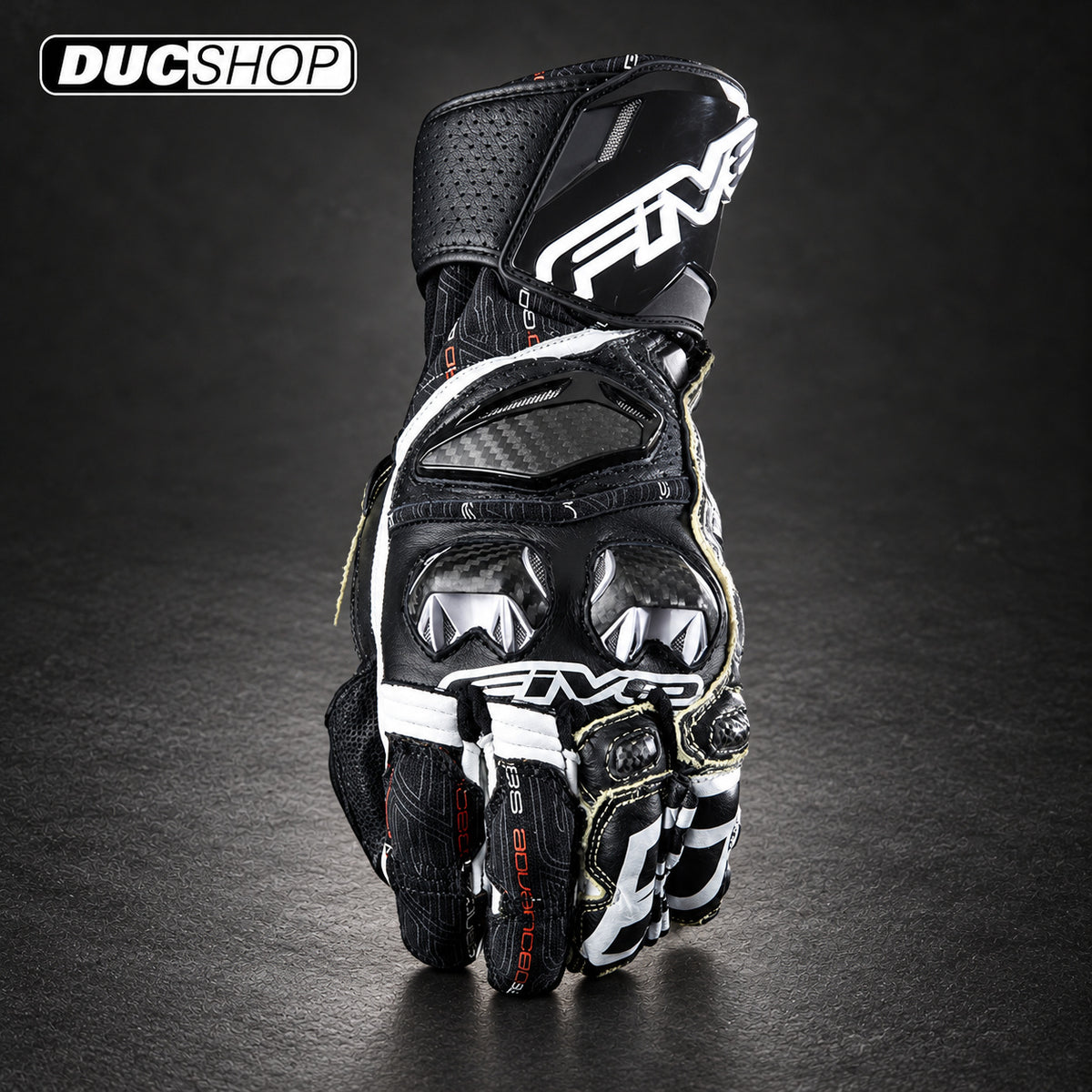 FIVE RFX RACE - BLACK/WHITE | Racing Gloves | ducshop.com