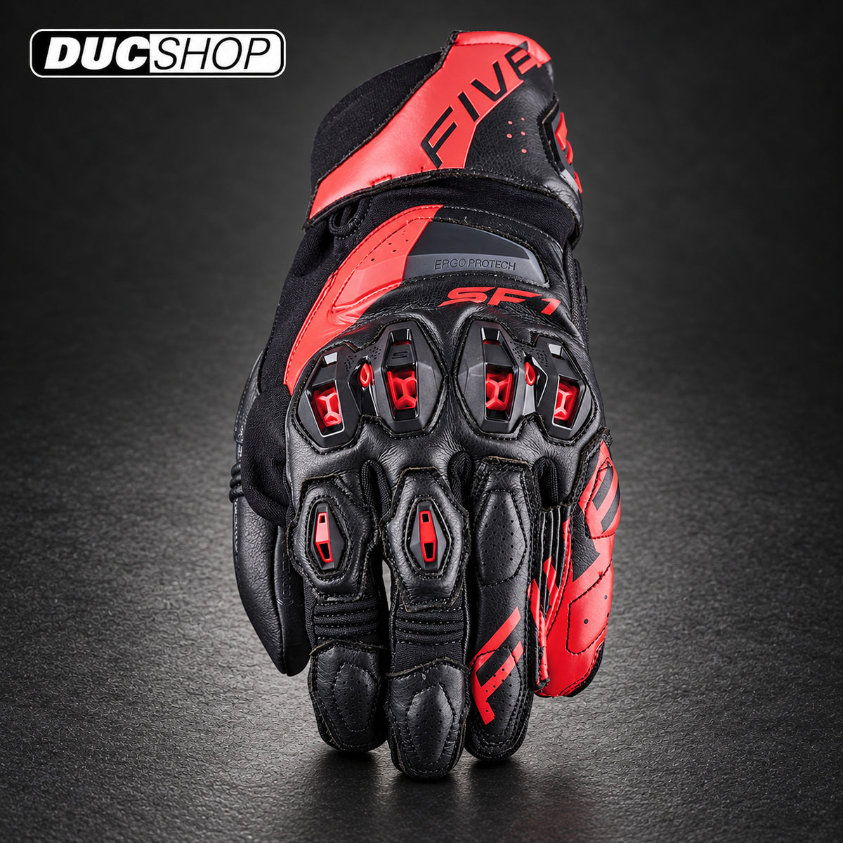 FIVE SF1 EVO - BLACK/FLUO RED | Short Gloves | ducshop.com